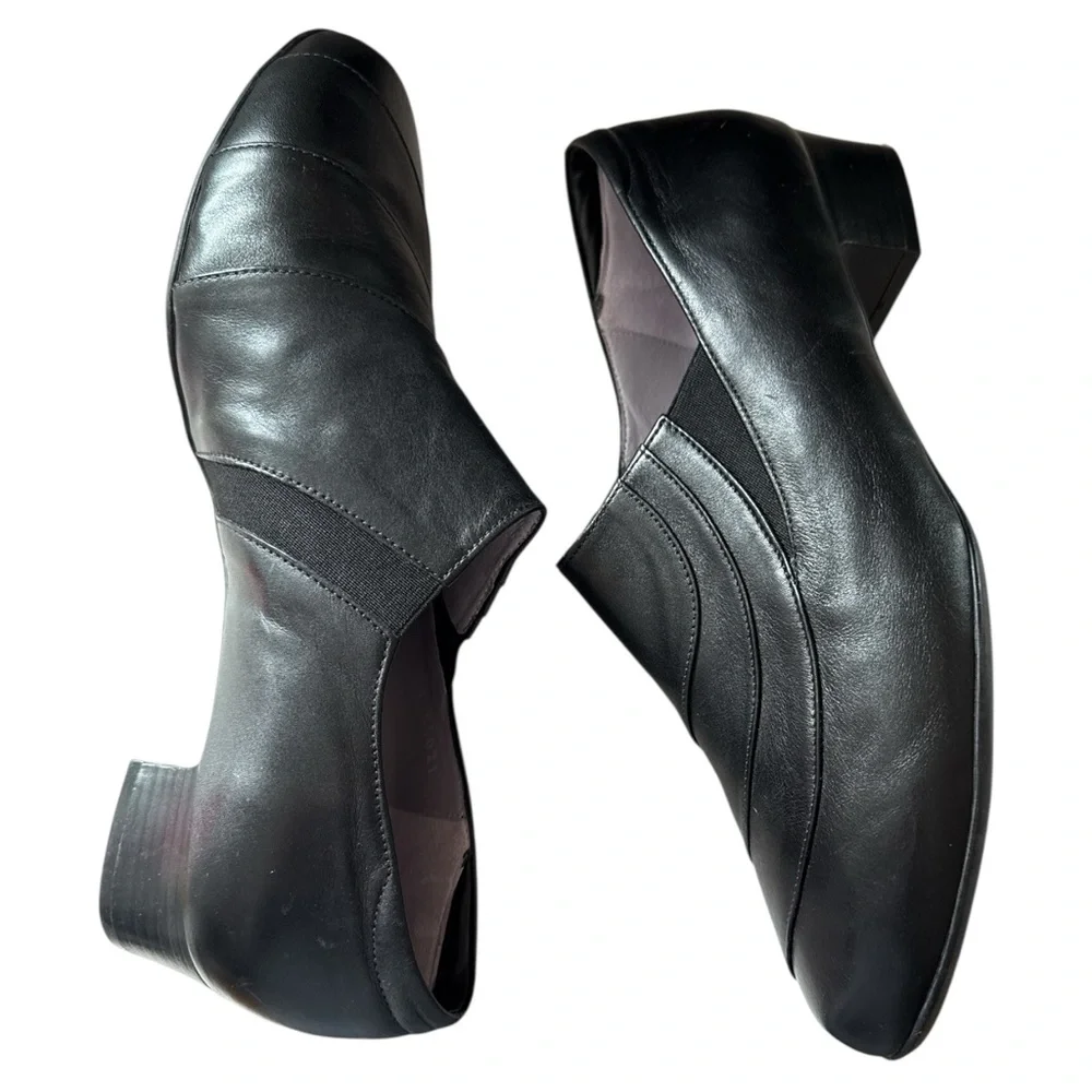 BeautiFeel Women’s‎ Leather Ashley Pumps Block Heels Curvy Seaming EU 41 US 10.5